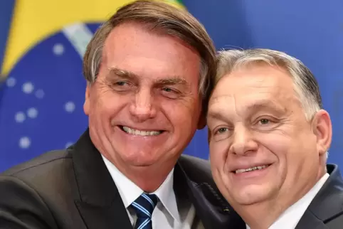 Autoritäres Duo: Brasiliens Jair Bolsonaro und Ungarns Viktor Orban.