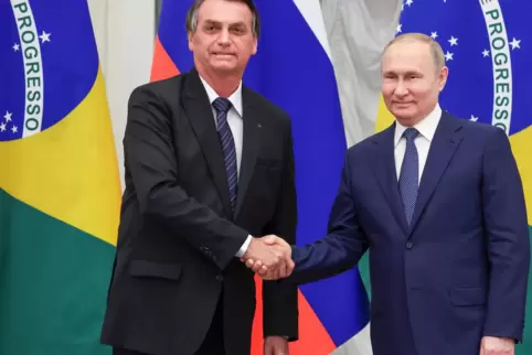 Verstehen sich offenbar gut. Jair Bolsonaro, Brasiliens starker Mann (links), und Kreml-Chef Wladimir Putin. 