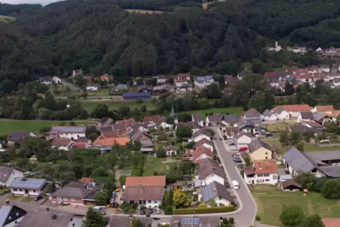 Wiesweiler aus der Luft.
