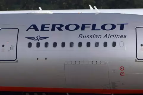 Am Boden: Eine Maschine der russischen Fluggesellschaft Aeroflot. 