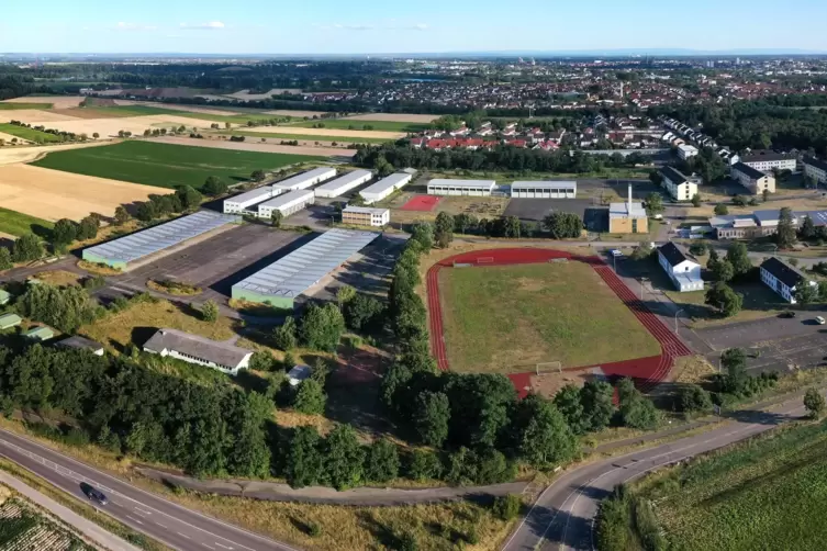Gel&auml;nde der ehemaligen Kurpfalz-Kaserne in Speyer: Hier k&ouml;nnte die Landesgartenschau entstehen. 