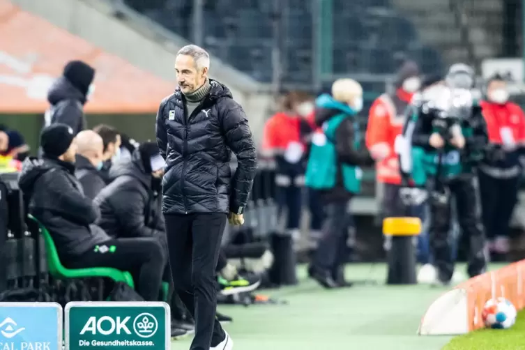 Gladbachs Coach H&uuml;tter.