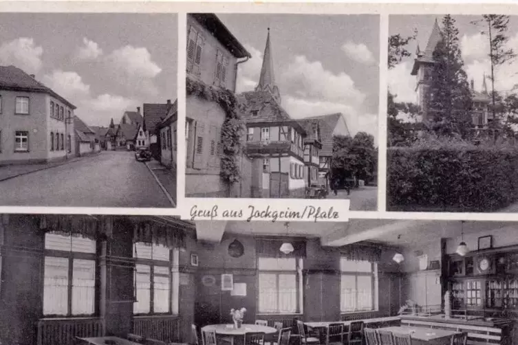 Die Gastst&auml;tte (unten/oben links) schaffte es auch auf eine Postkarte.