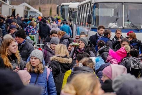 Kriegsflüchtlinge aus der Ukraine in Polen: Einige von ihnen wollen Sportler auch in die Pfalz holen. 