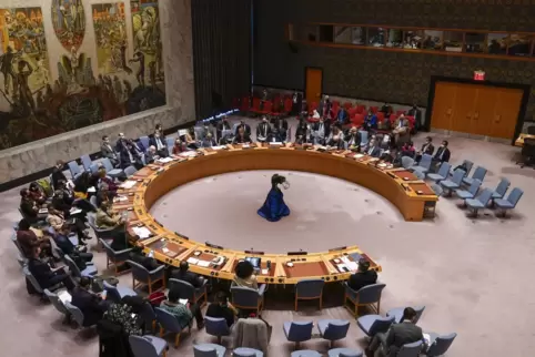 Zentrales Gremium der Diplomatie: der Sicherheitsrat der Vereinten Nationen.