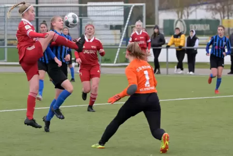 Nächste positive Überraschung: FC Speyer 09 (blau).