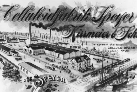 Celluloidfabrik Speyer: Gegründet wurde sie 1897 von Kommerzienrat Franz Kirrmeier. 