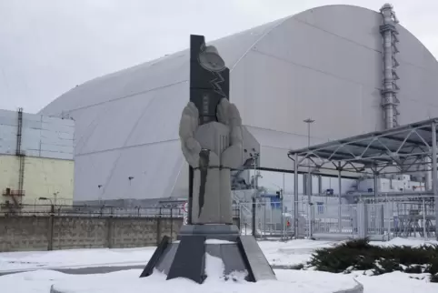 Die Abdeckung des beschädigten Reaktors im Kernkraftwerk Tschernobyl.