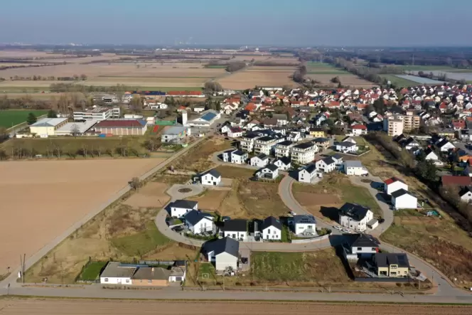 Das Baugebiet Oberfeld in Iggelheim. Hier sind laut Gemeindeverwaltung noch 42 Bauplätze unbebaut.