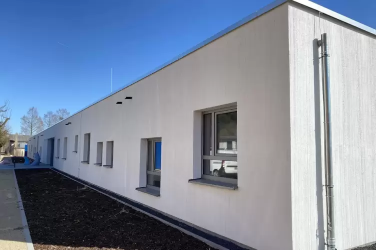 Der Kindergarten von der Gabelsbergerstra&szlig;e aus gesehen. 