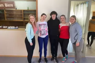 Die angehenden Übungsleiter (von links): Antonia Nowak, Denise Meyer, Philip Scharfenberger, Rieke Momm und Lotte Wildberger. 