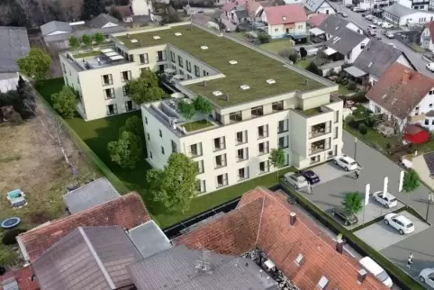 Der Entwurf des Seniorenheims in 3D-Ansicht.