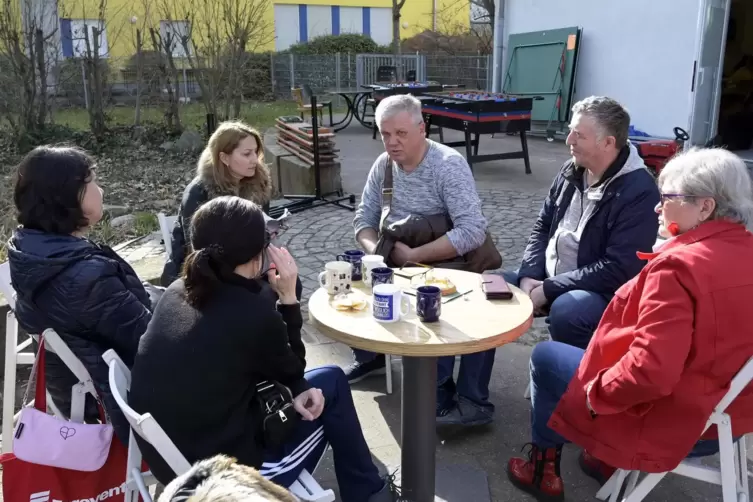 Anlaufstelle für Ukraine-Flüchtlinge: das Café in der Ludwig-Wolker-Freizeitstätte. 