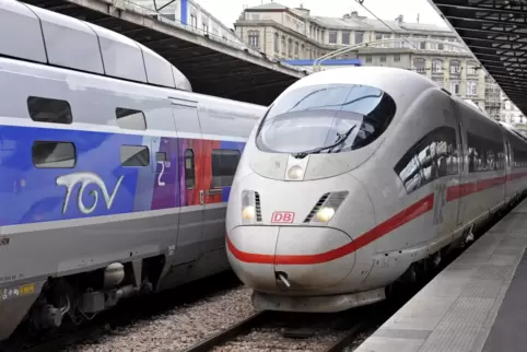 Der Junge fuhr mit dem Zug nach Paris. 