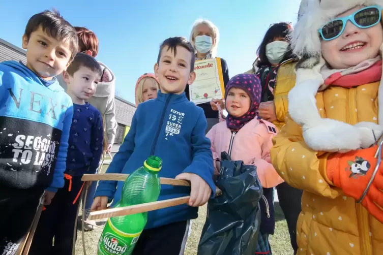 Einmal ist nicht genug – die Kinder der Schifferstadter Kita Entdeckungskiste haben gefragt, wann sie wieder Müll sammeln können