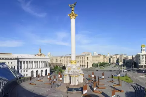 Der Maidan, der Platz der Unabhängigkeit in Kiew – in friedlicheren Zeiten. 