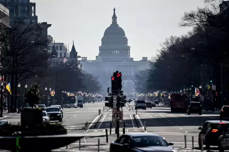 Washington: Das m&auml;chtige Kapitol steht am Ende der Pennsylvania Avenue.