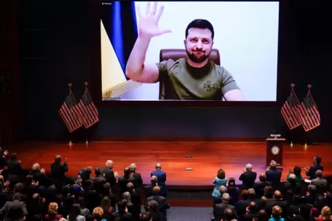 Der ukrainische Präsident Wolodymyr Selenskyj bat vor einer Woche die Mitglieder des US-Kongresses, seinem Land zu helfen.