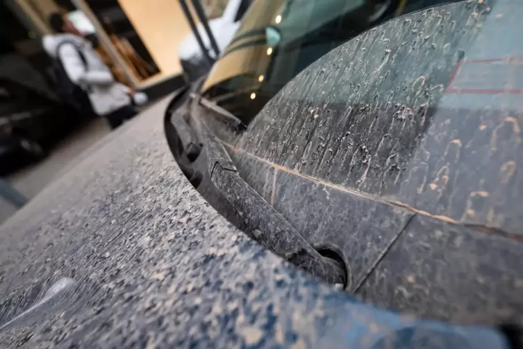 Sahara-Staub: auf Autos. 