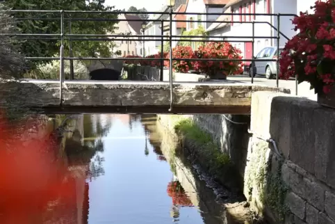 Die Kändelgasse in Großkarlbach – ein Idyll am Eckbach.