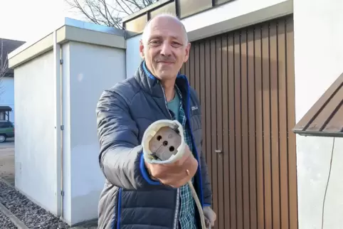 Ladestation für das E-Auto: Frank Seidel wollte an seinem Haus einen Anschluss haben. 