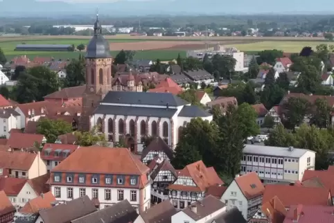 Die St- Georgskirche in Kandel wird am Wochenende nicht beleuchtet. 