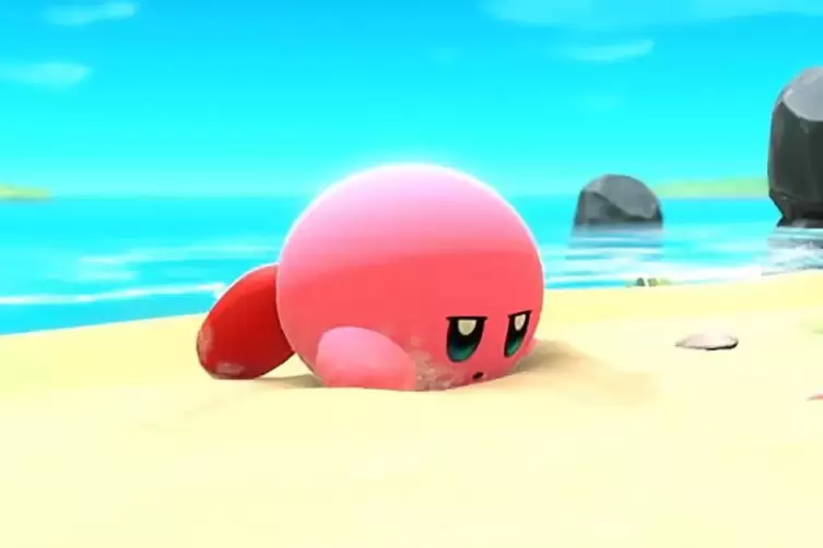 Gleich rafft sich Kirby zu seinem neuen Abenteuer auf.