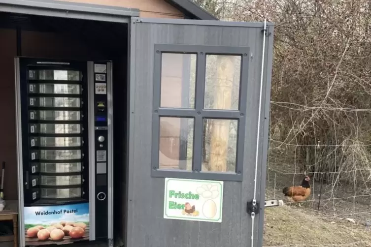 Frische Eier gibt’s am Weidenhof-Automat in Böhl-Iggelheim. 