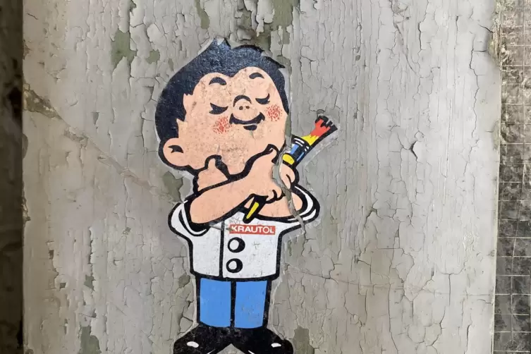 Eine Werbefigur aus dem letzten Jahrtausend. 