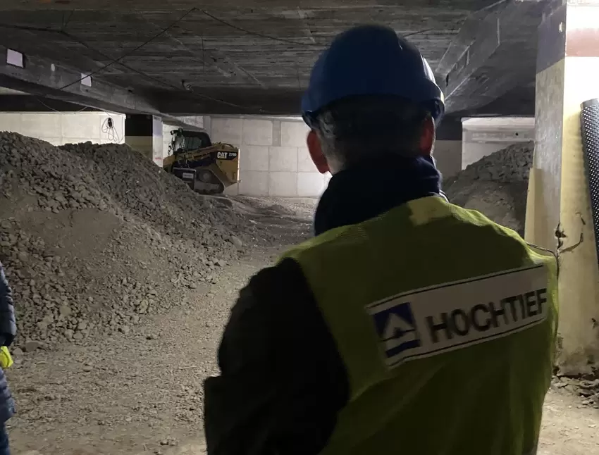 Ein Teil des weitverzweigten Bunkers bleibt stehen und wird verfüllt.