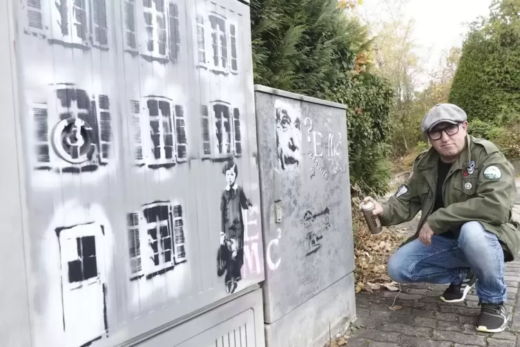 Spraykünstler Peter Schaumburger: Manche nennen ihn den „Banksy von Zweibrücken“. 
