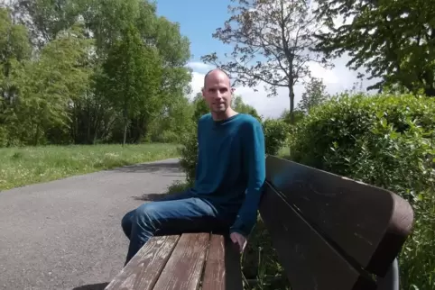 Philipp Kühl auf seiner Lieblingsbank. 