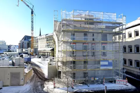 Februar 2021: Bauarbeiten für das Ludwigscarrée. 