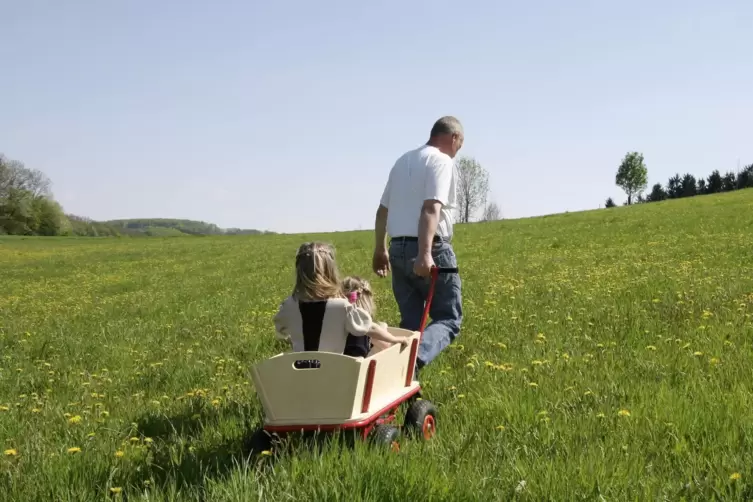 Ein Bollerwagen ist ein wahres Platzwunder.
