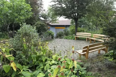 Der Rhodter Süfrüchtegarten und die daran angrenzende Kita im Hintergrund. 
