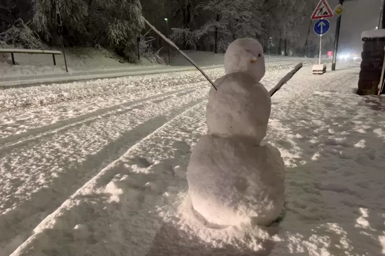 Sp&auml;ter Schneemann in Kaiserslautern
