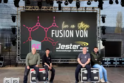 Die führenden Köpfe hinter Jester Audio und Gaumenfreunde Event GmbH (von links): Erik Jester, Alessandro Ott, Alexander Kurz un