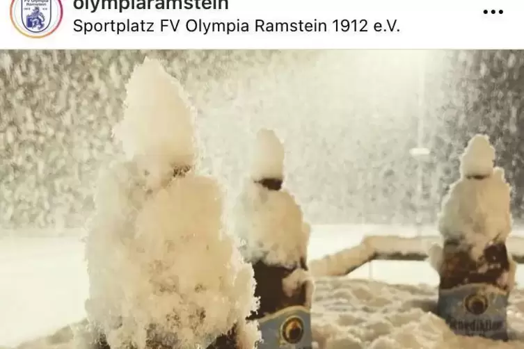 Weißbier mal anders. So sah es nach der Pause in Ramstein aus, wie der FV Olympia auf Instagram dokumentierte.