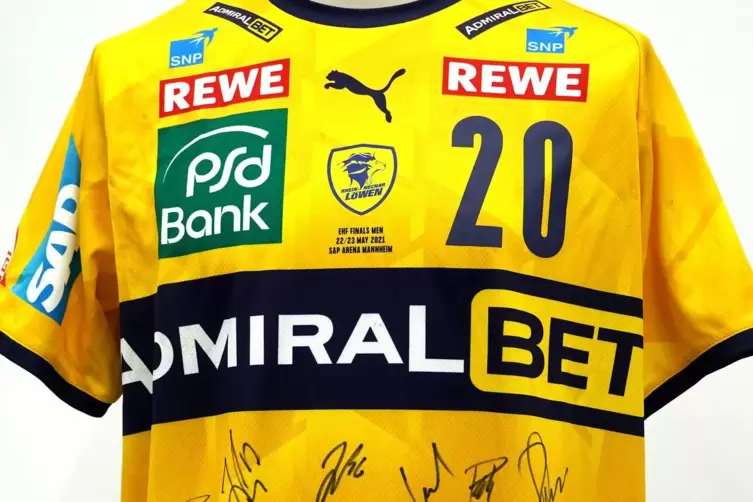 Bald wieder zu ersteigern: ein Trikot der Rhein-Neckar L&ouml;wen. 