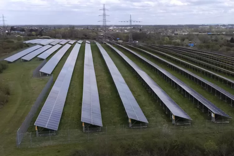 Steht bisher noch weitgehend alleine da: der Solarpark bei Dammheim. 