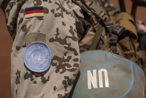 EIn Bundeswehrsoldat im Einsatz für die Stabilisierungsmission der Vereinten Nationen in Mali. 