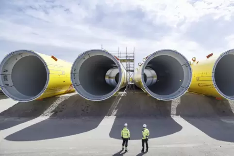 Komponenten für einen Windpark von Vattenfall.