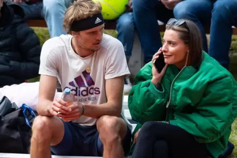 Training in München: Alexander Zverev und Freundin Sophia Thomalla.