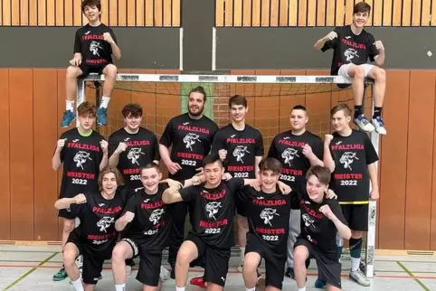 Pfalzliga-Meister: die erfolgreiche C-Jugend der HSG.