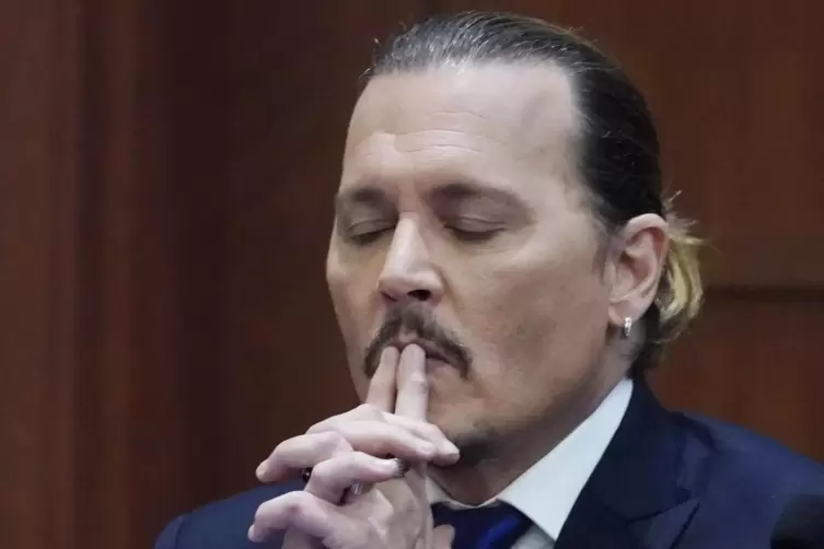 Johnny Depp während des Prozesses.
