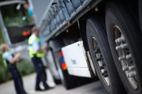 Spezialkräfte der Polizei nahmen Lastwagen unter die Lupe (Symbolfoto). 