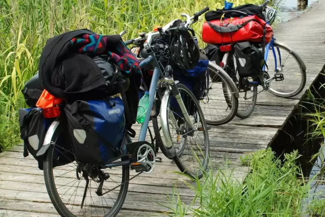 Ganz so vollgepackt müssen die Räder ja nicht sein – aber einige Dinge gehören in jede Fahrrad-Tasche.
