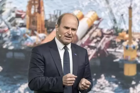 BASF-Chef Martin Brudermüller sprach gestern vor mehreren Tausend Aktionären während der Hauptversammlung des Chemiekonzerns, di