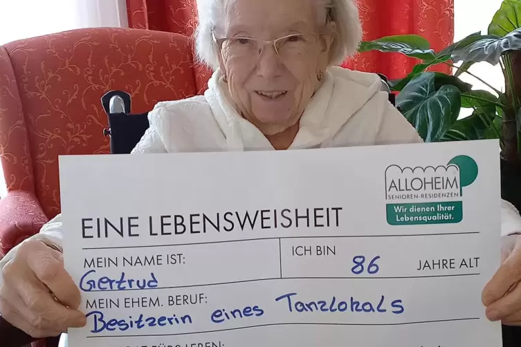 Gertrud ist 86 Jahre alt und findet: Wenn man etwas erreichen m&ouml;chte, muss man stark sein. 