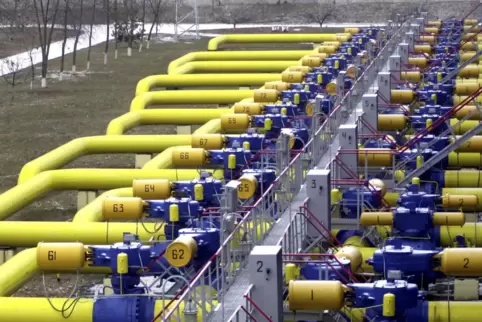 Gasspeicher und Transitpunkt in der ukrainischen Stadt Bojarka. 